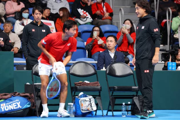 Kei Nishikori (JPN), FEBRUARY 6, 2026 - Tennis : 2026 Davis Cup Final Qualifier Round 1 between Japan - Austria at Ariake Colosseum, Tokyo, Japan. Noxthirdxpartyxsales  aflo_318664389