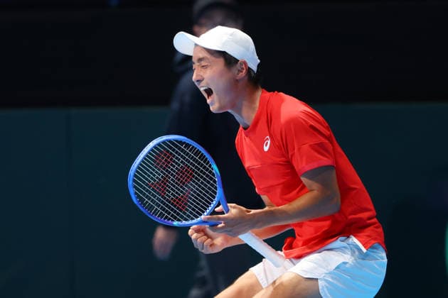 Shintaro Mochizuki (JPN), FEBRUARY 6, 2026 - Tennis : 2026 Davis Cup Final Qualifier Round 1 between Japan - Austria at Ariake Colosseum, Tokyo, Japan. Noxthirdxpartyxsales  aflo_318664455