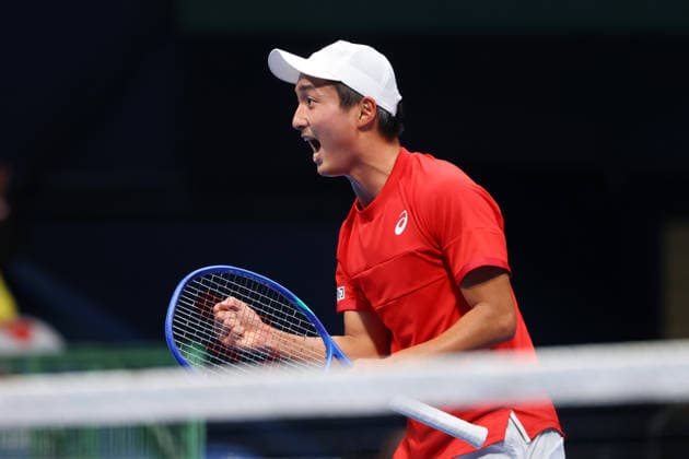 Shintaro Mochizuki (JPN), FEBRUARY 6, 2026 - Tennis : 2026 Davis Cup Final Qualifier Round 1 between Japan - Austria at Ariake Colosseum, Tokyo, Japan. Noxthirdxpartyxsales  aflo_318664571