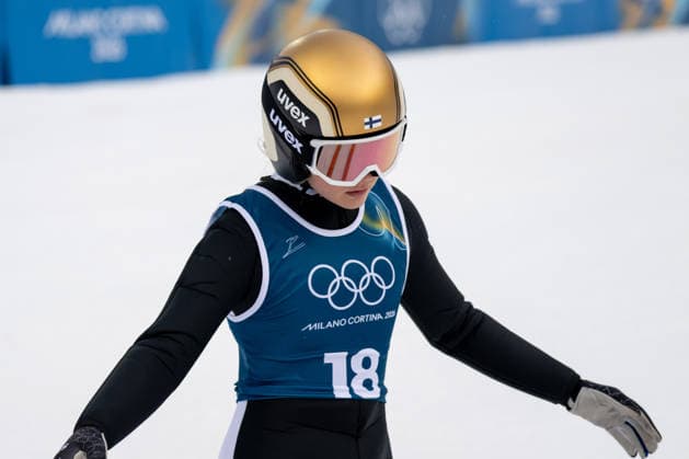 OLYMPICS - Winter Olympic Games, Olympische Spiele, Olympia, OS Milano Cortina 2026 VAL DI FIEMME,ITALY,06.FEB.26 - OLYMPICS, Ski jumping, Skispringen, Ski, nordisch - Winter Olympic Games Milano Cortina 2026, preview, normal hill, training, women. Image shows Heta Hirvonen (FIN).  GEPAxpictures xOliverxLerch