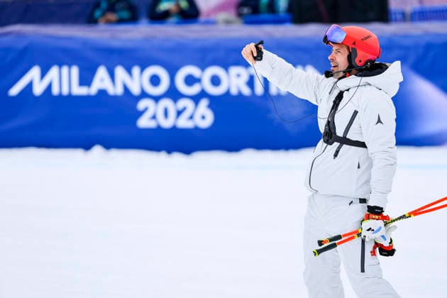 OLYMPICS - Winter Olympic Games, Olympische Spiele, Olympia, OS Milano Cortina 2026 BORMIO,ITALY,06.FEB.26 - OLYMPICS, ALPINE SKIING - Winter Olympic Games Milano Cortina 2026, preview, downhill training, men. Image shows camera racer Joachim Puchner (ORF).  GEPAxpictures xWolfgangxGrebien