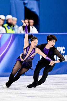 Utana YOSHIDA & Masaya MORITA (JPN), during Team Event - Ice Dance Rhythm Dance, at the Olympic Winter games, Winterspiele,Spiele, Summer games Milano Cortina 2026, at Milano Ice Skating Arena, on February 6, 2026 in Milan, Italy. Noxthirdxpartyxsales  aflo_318667229
