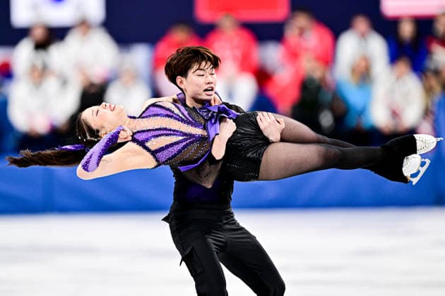 Utana YOSHIDA & Masaya MORITA (JPN), during Team Event - Ice Dance Rhythm Dance, at the Olympic Winter games, Winterspiele,Spiele, Summer games Milano Cortina 2026, at Milano Ice Skating Arena, on February 6, 2026 in Milan, Italy. Noxthirdxpartyxsales  aflo_318667242
