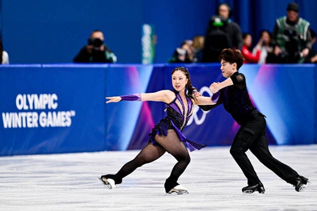 Utana YOSHIDA & Masaya MORITA (JPN), during Team Event - Ice Dance Rhythm Dance, at the Olympic Winter games, Winterspiele,Spiele, Summer games Milano Cortina 2026, at Milano Ice Skating Arena, on February 6, 2026 in Milan, Italy. Noxthirdxpartyxsales  aflo_318669246