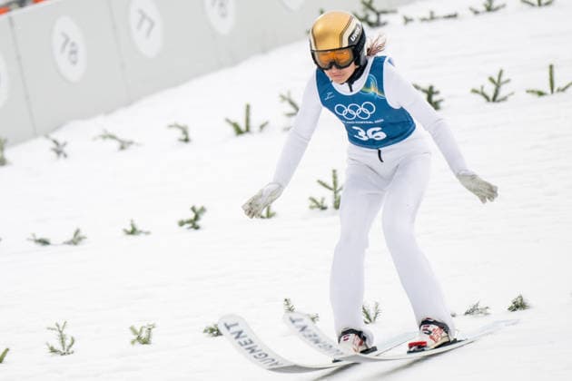 OLYMPICS - Winter Olympic Games, Olympische Spiele, Olympia, OS Milano Cortina 2026 VAL DI FIEMME,ITALY,06.FEB.26 - OLYMPICS, Ski jumping, Skispringen, Ski, nordisch - Winter Olympic Games Milano Cortina 2026, preview, normal hill, training, women. Image shows Ping Zeng (CHN).  GEPAxpictures xOliverxLerch
