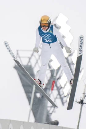 OLYMPICS - Winter Olympic Games, Olympische Spiele, Olympia, OS Milano Cortina 2026 VAL DI FIEMME,ITALY,06.FEB.26 - OLYMPICS, Ski jumping, Skispringen, Ski, nordisch - Winter Olympic Games Milano Cortina 2026, preview, normal hill, training, women. Image shows Ping Zeng (CHN).  GEPAxpictures xOliverxLerch