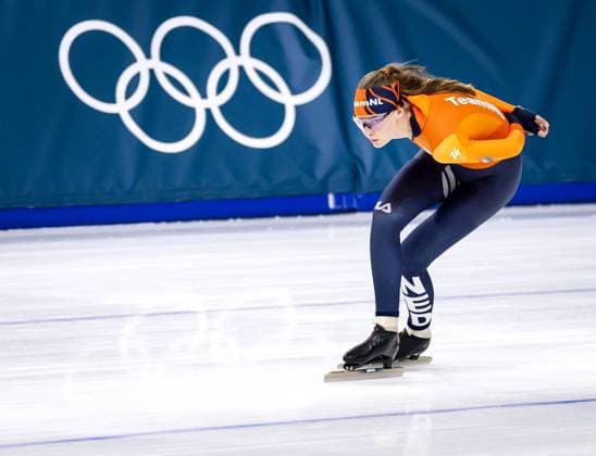 MILAN - Bente Kerkhoff during a training session at the Milano Speed skating, Eisschnelllauf Stadium. The speed skaters are preparing for their participation in the Winter Olympics. SEM VAN DER WAL ANP xVIxANPxSportx xxANPxIVx 549796829 originalFilename: 549796829.jpg