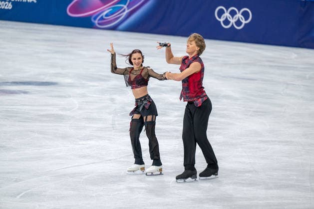 February 6, 2026, Milano, Lombardia, Italy: Diana Davis and Gleb Smolkin from Georgia during the Winter Olympic Games, Olympische Spiele, Olympia, OS Milano Cortina 2026, Milano Ice Skating Arena, on February 6, 2026 in Milano, Italy Milano Italy - ZUMAm345 20260206_oly_m345_008 Copyright: xFedericoxManonix