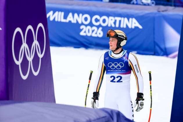 OLYMPICS - Winter Olympic Games, Olympische Spiele, Olympia, OS Milano Cortina 2026 BORMIO,ITALY,06.FEB.26 - OLYMPICS, ALPINE SKIING - Winter Olympic Games Milano Cortina 2026, preview, downhill training, men. Image shows Simon Jocher (GER).  GEPAxpictures xWolfgangxGrebien