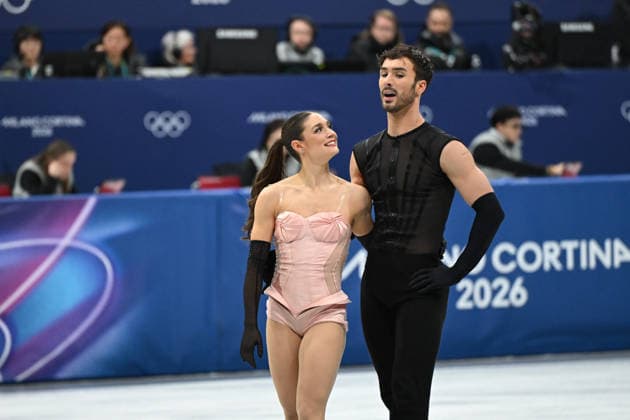 FOURNIER BEAUDRY Laurence CIZERON Guillaume (FRA) during Figure skating, Eiskunstlauf - TEAM competition Dance - Rhythmic Dance, Olympic Winter games, Winterspiele,Spiele, Summer games Milano-Cortina 2026 in Milano, Italy, February 06 2026  Copyright: xFilippoxTomasi IPAxSportx xipa-agency.netx xx IPA_71026477 IPA_Agency_IPA71026477