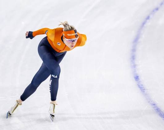 MILAN - Merel Conijn during a training session at the Milano Speed skating, Eisschnelllauf Stadium. The speed skaters are preparing for their participation in the Winter Olympics. SEM VAN DER WAL ANP xVIxANPxSportx xxANPxIVx 549798616 originalFilename: 549798616.jpg