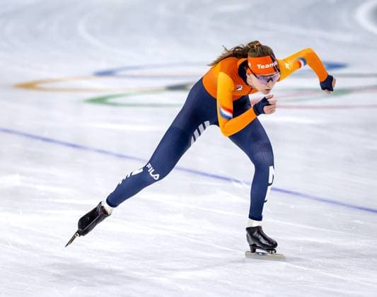 MILAN - Bente Kerkhoff during a training session at the Milano Speed skating, Eisschnelllauf Stadium. The speed skaters are preparing for their participation in the Winter Olympics. SEM VAN DER WAL ANP xVIxANPxSportx xxANPxIVx 549800618 originalFilename: 549800618.jpg
