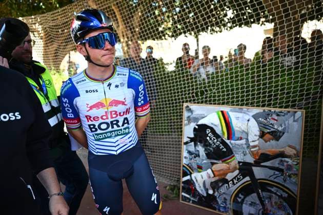 Tour of Valencia 2026 Stage 3 SAN VINCENT DEL RASPEIG, SPAIN - FEBRUARY 06 : Evenepoel Remco (BEL) of Red Bull BORA Hansgrohe during stage 3 of the 77th edition of Volta a la Comunitat Valenciana an UCI ProSeries 2.Pro cycling road race stage for Men Elite of 158.2 km with start in Orihuela and finish in San Vincent Del Raspeig on February 6, 2026 in San Vincent Del Raspeig, Spain, 06 02 2026 San Vincent Del Raspeig Spain  Copyright: xVincentxKalutx