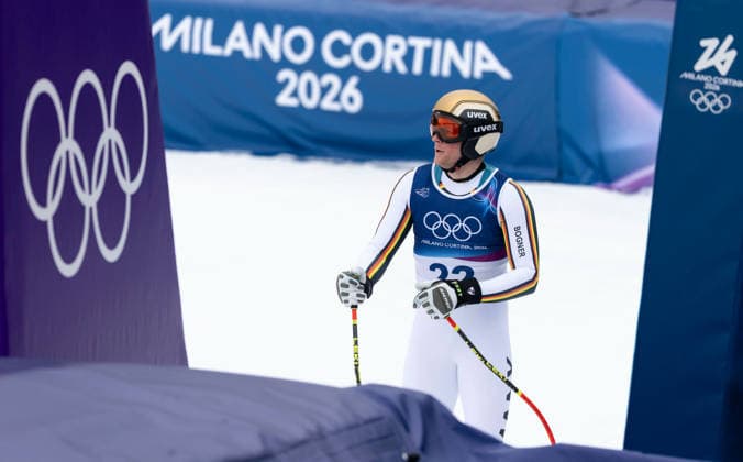 OLYMPICS - Winter Olympic Games, Olympische Spiele, Olympia, OS Milano Cortina 2026 BORMIO,ITALY,06.FEB.26 - OLYMPICS, ALPINE SKIING - Winter Olympic Games Milano Cortina 2026, preview, downhill training, men. Image shows Simon Jocher (GER).  GEPAxpictures xWolfgangxGrebien