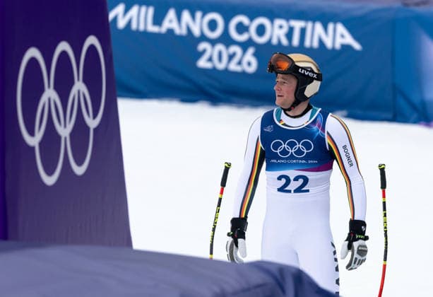 OLYMPICS - Winter Olympic Games, Olympische Spiele, Olympia, OS Milano Cortina 2026 BORMIO,ITALY,06.FEB.26 - OLYMPICS, ALPINE SKIING - Winter Olympic Games Milano Cortina 2026, preview, downhill training, men. Image shows Simon Jocher (GER).  GEPAxpictures xWolfgangxGrebien