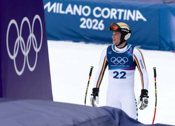 OLYMPICS - Winter Olympic Games, Olympische Spiele, Olympia, OS Milano Cortina 2026 BORMIO,ITALY,06.FEB.26 - OLYMPICS, ALPINE SKIING - Winter Olympic Games Milano Cortina 2026, preview, downhill training, men. Image shows Simon Jocher (GER).  GEPAxpictures xWolfgangxGrebien