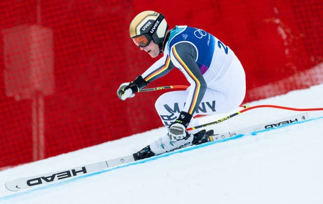 OLYMPICS - Winter Olympic Games, Olympische Spiele, Olympia, OS Milano Cortina 2026 BORMIO,ITALY,06.FEB.26 - OLYMPICS, ALPINE SKIING - Winter Olympic Games Milano Cortina 2026, preview, downhill training, men. Image shows Simon Jocher (GER).  GEPAxpictures xHaraldxSteiner