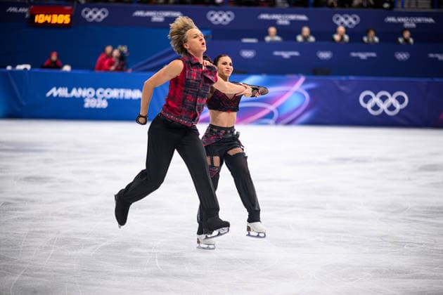 MILANO, ITALY - 6 FEBRUARY, 2026: GEO, DAVIS Diana, SMOLKIN Gleb - Olympics, Figure skating, Eiskunstlauf Team Event Ice Dance - Rhythm Dance  Copyright: xVITALIIxKLIUIEVx