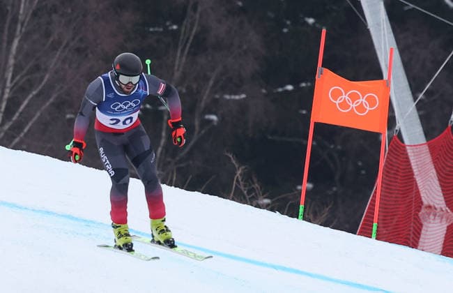 GIOCHI OLIMPICI - Olimpiadi Invernali Milano-Cortina 2026 - Men s Downhill - Training Milano Cortina 2026 - XXV Olympic Winter games, Winterspiele,Spiele, Summer games Bormio- Italy 7 February,2026 Alpine skiing - Training Men s Downhill Image Show:HEMETSBERGER Daniel (AUT) Cortina D Ampezzo Italy  Copyright: xIPAxSport ABACAx