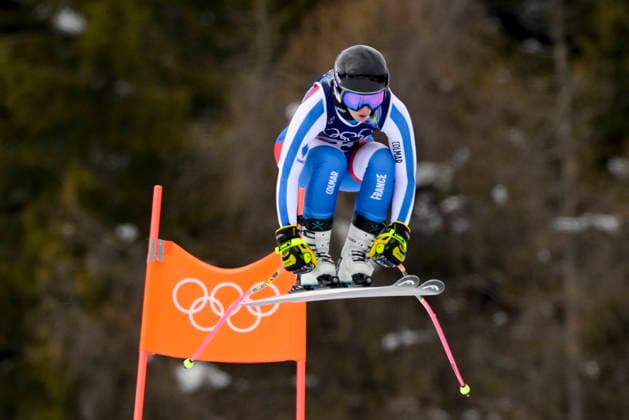 OLYMPICS - Winter Olympic Games, Olympische Spiele, Olympia, OS Milano Cortina 2026 CORTINA D AMPEZZO,ITALY,06.FEB.26 - OLYMPICS, ALPINE SKIING - Winter Olympic Games Milano Cortina 2026, preview, downhill training, women. Image shows Laura Gauche (FRA).  GEPAxpictures xAlexanderxSolc