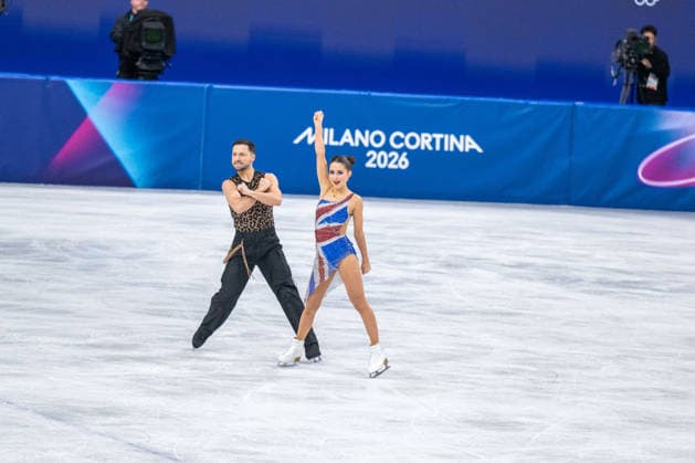 Figure skating, Eiskunstlauf - Milano Cortina 2026 Winter Olympics: Day 0 Lilah Fear and Lewis Gibson from Great Britain participate in the Winter Olympic Games, Olympische Spiele, Olympia, OS in Milano, Italy, on February 6, 2026, at the Milano Ice Skating Arena Milano Lombardia Italy  Copyright: xFedericoxManonix originalFilename:manoni-figuresk260206_npPjU.jpg