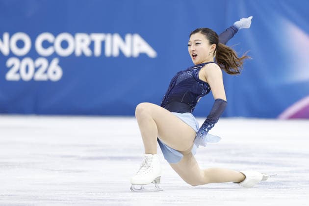 Milan Cortina Olympics: Figure skating, Eiskunstlauf Kaori Sakamoto of Japan performs in the women s short program during the figure skating team event at the Milan Cortina Olympics at Milano Ice Skating Arena in Milan on Feb. 6, 2026.  A14AA0005249556P