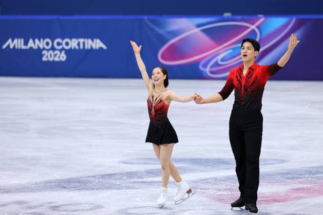 Riku Miura & Ryuichi Kihara (JPN), FEBRUARY 6, 2026 - Figure skating, Eiskunstlauf : Team Pairs Short Program during the Milano Cortina 2026 Olympic Winter games, Winterspiele,Spiele, Summer games at Milano Ice Skating Arena in Milan, Italy. Noxthirdxpartyxsales  aflo_318689504