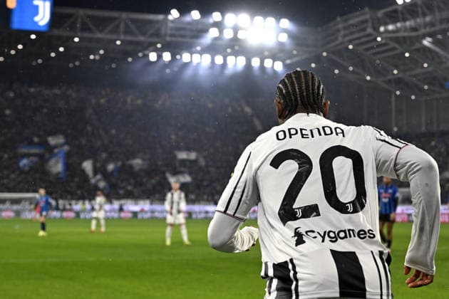 Foto IPP Paolo Bona Bergamo 05 02 2026 Coppa Italia di Calcio stagione 2025 2026 partita Atalanta-Juventus Nella foto Lois Openda Italy Photo Press Worldwide Copyright italy ITALY  Copyright: xR4924_italyphotopressx