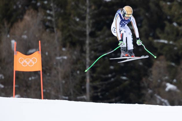 February 6, 2026, Cortina D ampezzo, Belluno, Italy: GermanyÃ¢â‚¬â ¢s Kira Weide-Winkelmann (GER) skis in the WomenÃ¢â‚¬â ¢s Alpine Downhill training run during the 2026 Winter Olympics at the Tofane Alpine Skiing Centre on Friday in Cortina d Ampezzo. Cortina D ampezzo Italy - ZUMAj89_ 20260206_oly_j89_013 Copyright: xPaulxKitagakixJr.x
