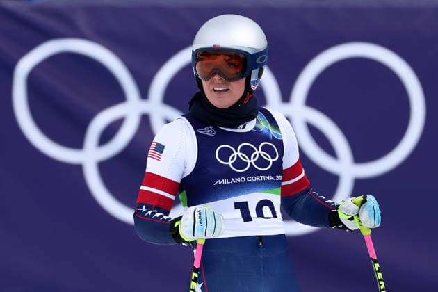 Olympische Winterspiele Milano Cortina 2026 Frauen Abfahrt 2. Offizielles Training am 06.02.2026 im Tofane Alpine Skiing Centre in Cortina d™Ampezzo Lindsey Vonn ( USA ) *** Olympic Winter Games Milano Cortina 2026 Women Downhill 2 Official training on 06 02 2026 at the Tofane Alpine Skiing Center in Cortina d™Ampezzo Lindsey Vonn USA xMSx