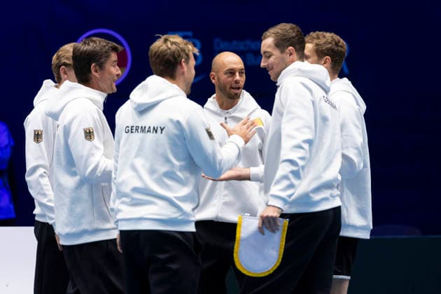 Davis Cup Germany Peru, 06 02 2026 Team Germany during the Davis Cup Davis Cup Germany Peru at CASTELLO on February 6, 2026 in Duesseldorf, Germany Copyright: xBEAUTIFULxSPORTS KennyxBeelex