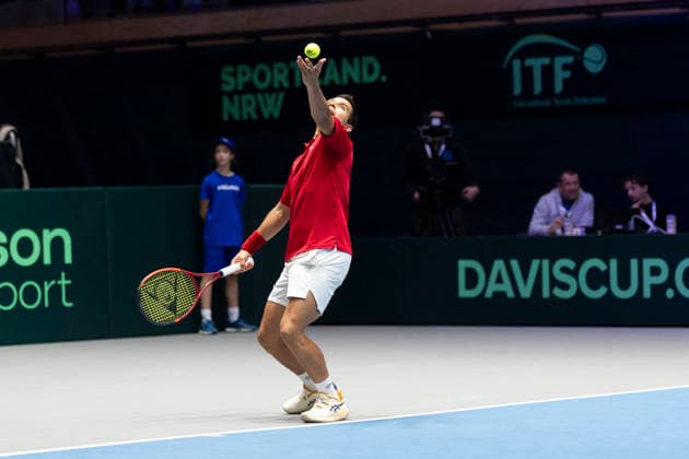 Davis Cup Germany Peru, 06 02 2026 Gonzalo Bueno PER during the Davis Cup Davis Cup Germany Peru at CASTELLO on February 6, 2026 in Duesseldorf, Germany Copyright: xBEAUTIFULxSPORTS KennyxBeelex