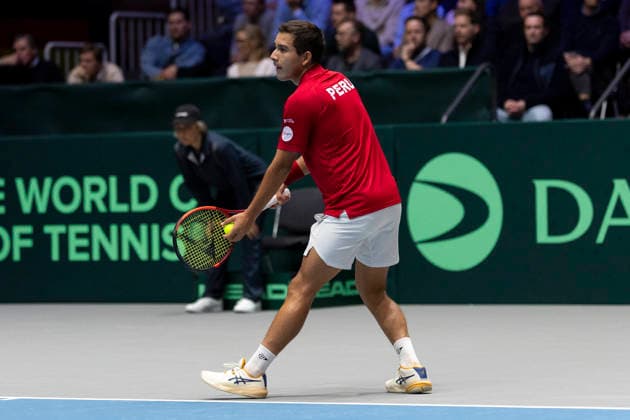Davis Cup Germany Peru, 06 02 2026 Gonzalo Bueno PER during the Davis Cup Davis Cup Germany Peru at CASTELLO on February 6, 2026 in Duesseldorf, Germany Copyright: xBEAUTIFULxSPORTS KennyxBeelex