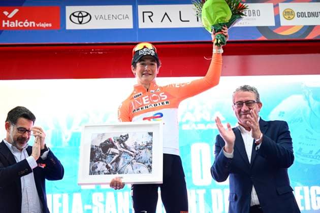 Tour of Valencia 2026 Stage 3 SAN VINCENT DEL RASPEIG, SPAIN - FEBRUARY 06 : August Andrew (USA) of INEOS Grenadiers pictured during the podium ceremony of stage 3 of the 77th edition of Volta a la Comunitat Valenciana an UCI ProSeries 2.Pro cycling road race stage for Men Elite of 158.2 km with start in Orihuela and finish in San Vincent Del Raspeig on February 6, 2026 in San Vincent Del Raspeig, Spain, 06 02 2026 San Vincent Del Raspeig Spain  Copyright: xVincentxKalutx
