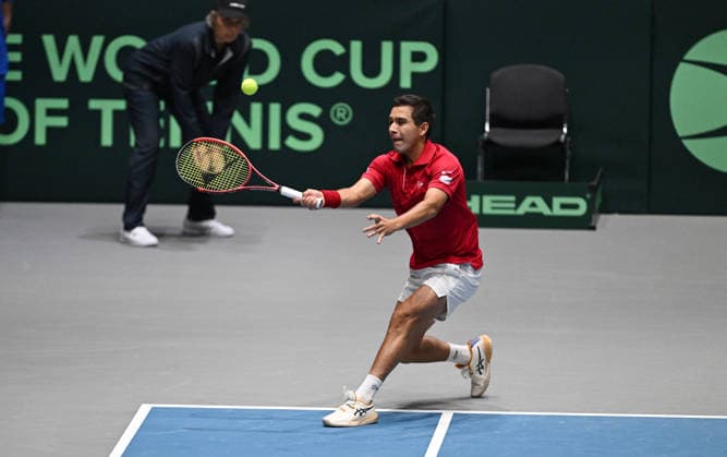 2026 Davis Cup Qualifiers , Düsseldorf Germany Germany vs Peru Day1 Match1 Yannik Hanfmann GER vs Gonzalo Bueno PER