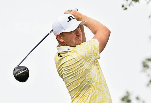 QATAR MASTERS 2026- SECOND ROUND Matt Wallace of England tees off on the 6th hole during second round of the Qatar Masters 2026 golf tournament at the Doha Golf Club on February 06, 2026. DOHA Qatar Copyright: xNOUSHADx
