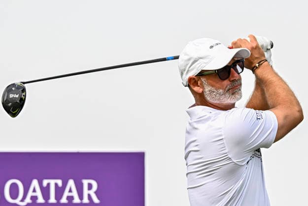 QATAR MASTERS 2026- SECOND ROUND Paul Waring of England tees off on the 6th hole during second round of the Qatar Masters 2026 golf tournament at the Doha Golf Club on February 06, 2026. DOHA Qatar Copyright: xNOUSHADx