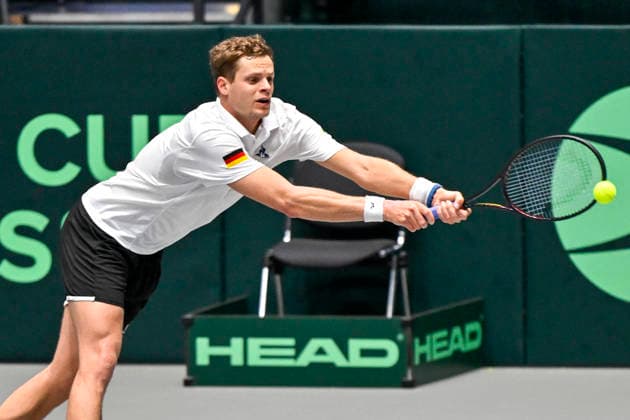 Yannick Hanfmann GER 06 02 2026 Tennis Davis Cup Qualifiers 2026 Germany vs Peru , Castello, Duesseldorf, Copyright: xpepphotox xHorstxMauelshagenx pep00321, pep_20260206_hm