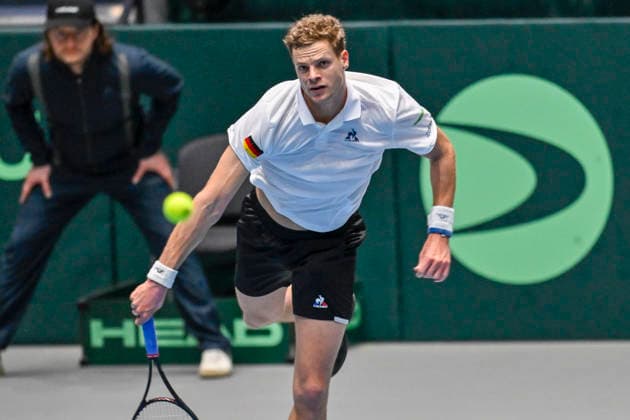 Yannick Hanfmann GER 06 02 2026 Tennis Davis Cup Qualifiers 2026 Germany vs Peru , Castello, Duesseldorf, Copyright: xpepphotox xHorstxMauelshagenx pep00321, pep_20260206_hm