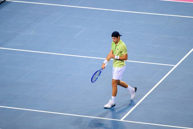 February 6, 2026, Perols, Montpellier, Occitanie, France: Arthur Gea of France during his match against Adrian Mannarino of France at Open Occitanie on February 6, 2026, at Sud de France Arena in Montpellier, France. Perols, Montpellier France - ZUMAc313 20260206_zsp_c313_004 Copyright: xFaresxChafaix