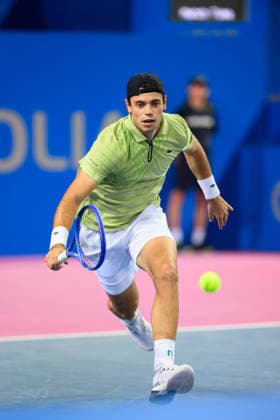 February 6, 2026, Perols, Montpellier, Occitanie, France: Arthur Gea of France during his match against Adrian Mannarino of France at Open Occitanie on February 6, 2026, at Sud de France Arena in Montpellier, France. Perols, Montpellier France - ZUMAc313 20260206_zsp_c313_010 Copyright: xFaresxChafaix