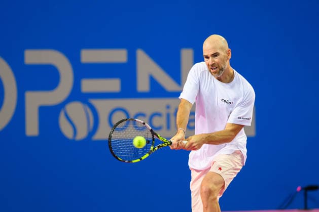 February 6, 2026, Perols, Montpellier, Occitanie, France: Adrian Mannarino of France delivers a back hand shot during his match against Arthur Gea of France at Open Occitanie on February 6, 2026, at Sud de France Arena in Montpellier, France. Perols, Montpellier France - ZUMAc313 20260206_zsp_c313_013 Copyright: xFaresxChafaix