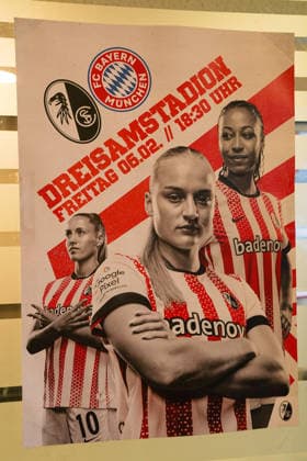 Google Pixel Womens Bundesliga SC Freiburg vs FC Bayern Munich, 06 02 2026 Poster for the match SC Freiburg vs FC Bayern Munich Google Pixel Womens Bundesliga SC Freiburg vs FC Bayern Munich, Dreisamstadion, 06 02 2026 DFB DFL REGULATIONS PROHIBIT ANY USE OF PHOTOGRAPHS AS IMAGE SEQUENCES AND OR QUASI VIDEO Copyright: xBEAUTIFULxSPORTS Boscox