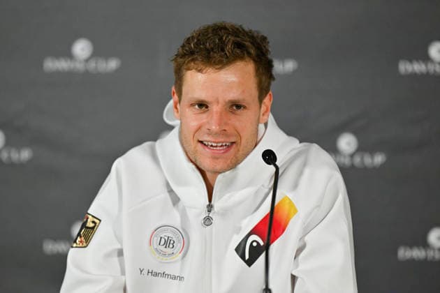 Yannick Hanfmann GER in the press conference 06 02 2026 Tennis Davis Cup Qualifiers 2026 Germany vs Peru , Castello, Duesseldorf, Copyright: xpepphotox xHorstxMauelshagenx pep00321, pep_20260206_hm