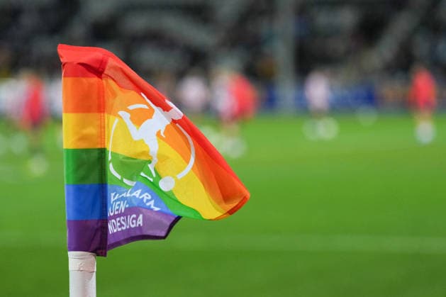 Google Pixel Womens Bundesliga SC Freiburg vs FC Bayern Munich, 06 02 2026 Google Pixel Bundesliga Crest on the Rainbow Corner Ball Flag Google Pixel Womens Bundesliga SC Freiburg vs FC Bayern Munich, Dreisamstadion, 06 02 2026 DFB DFL REGULATIONS PROHIBIT ANY USE OF PHOTOGRAPHS AS IMAGE SEQUENCES AND OR QUASI VIDEO Copyright: xBEAUTIFULxSPORTS Boscox
