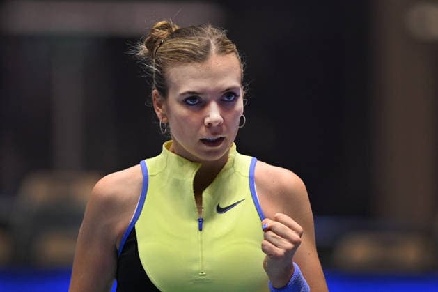 Katie Boulter (UK) in action during the match against Katie Volynets (USA) within the WTA, Tennis Damen women s tennis tournament Ostrava Open in Ostrava, Czech Republic, February 6, 2026. (CTKxPhoto JaroslavxOzana) CTKPhotoP2026020608338  CTKPhotoP2026020608338