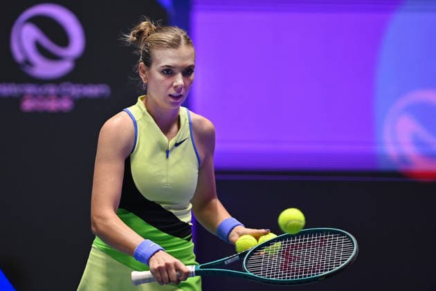 Katie Boulter (UK) in action during the match against Katie Volynets (USA) within the WTA, Tennis Damen women s tennis tournament Ostrava Open in Ostrava, Czech Republic, February 6, 2026. (CTKxPhoto JaroslavxOzana) CTKPhotoP2026020608342  CTKPhotoP2026020608342