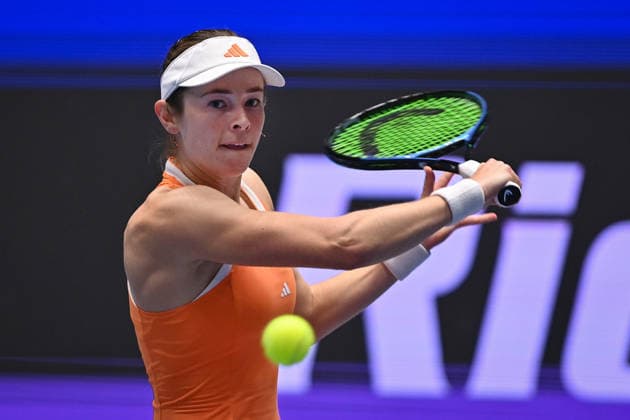 Katie Volynets (USA) in action during the match against Katie Boulter (UK) within the WTA, Tennis Damen women s tennis tournament Ostrava Open in Ostrava, Czech Republic, February 6, 2026. (CTKxPhoto JaroslavxOzana) CTKPhotoP2026020608343  CTKPhotoP2026020608343