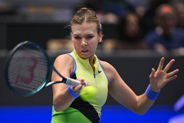 Katie Boulter (UK) in action during the match against Katie Volynets (USA) within the WTA, Tennis Damen women s tennis tournament Ostrava Open in Ostrava, Czech Republic, February 6, 2026. (CTKxPhoto JaroslavxOzana) CTKPhotoP2026020608346  CTKPhotoP2026020608346