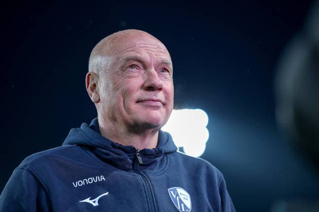 06 02 2025, Football, Preußen Münster VfL Bochum, 2 Fußball Bundesliga, Preußenstadion, 21 Spieltag, Saison 2025 2026 Cheftrainer Uwe Rösler VfL Bochum hc DFB regulations prohibit any use of photographs as image sequences and or quasi video Nordrhein Westfalen Germany